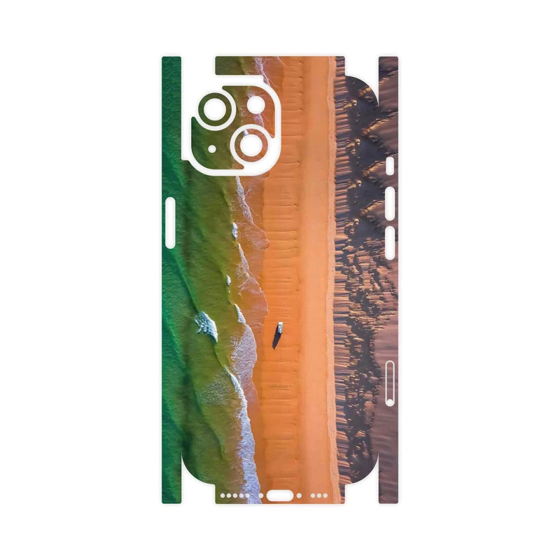 برچسب پوششی ماهوت مدل Beach and Green Sea-FullSkin مناسب برای گوشی موبایل اپل iPhone 15