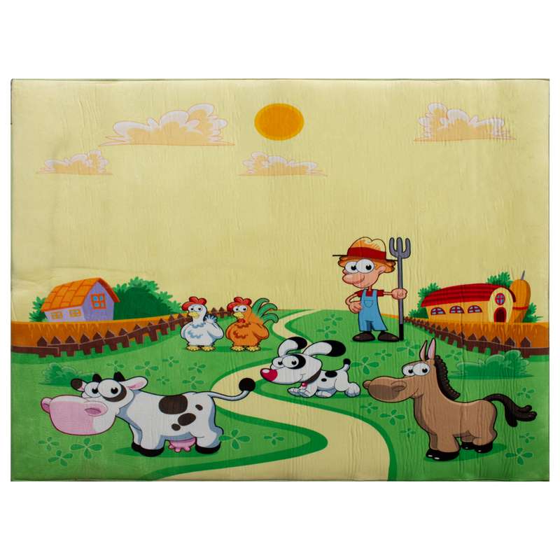 فرش ماشینی جانگل مدل FARM کد 3D-T21