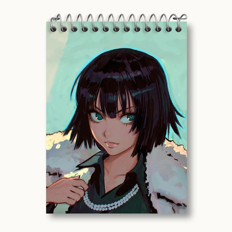 دفتر یادداشت 50 برگ خندالو مدل فوبوکی انیمه مرد تک مشتی One Punch Man کد 11380