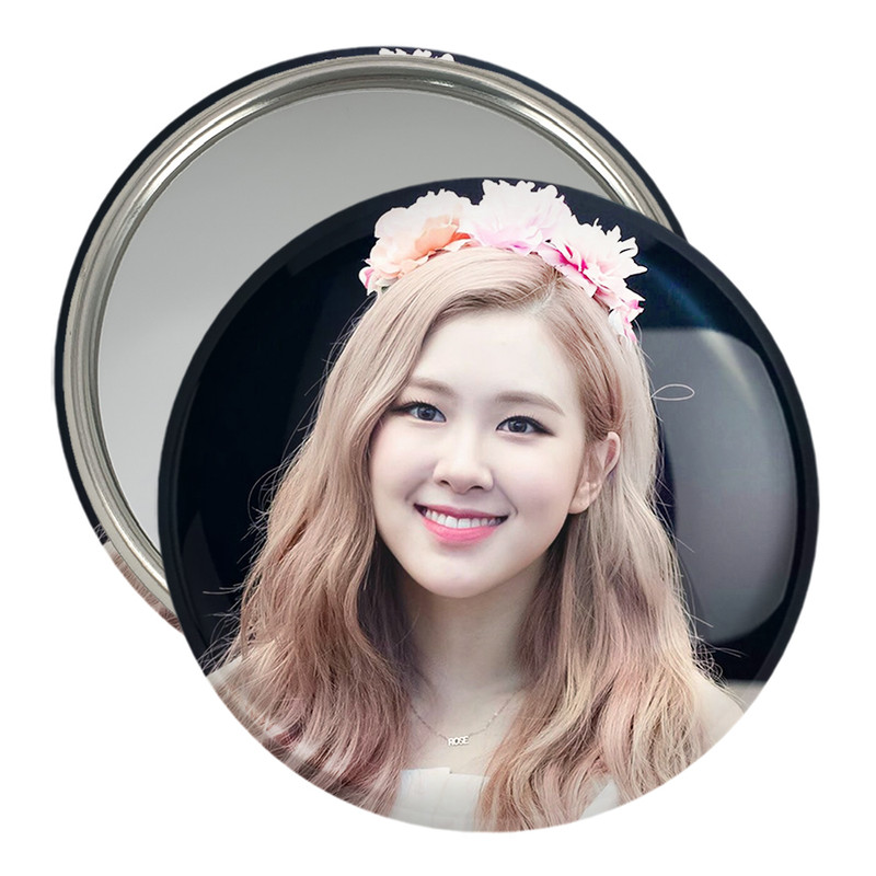 آینه جیبی خندالو مدل رزی گروه بلک پینک Black Pink  کد 3106