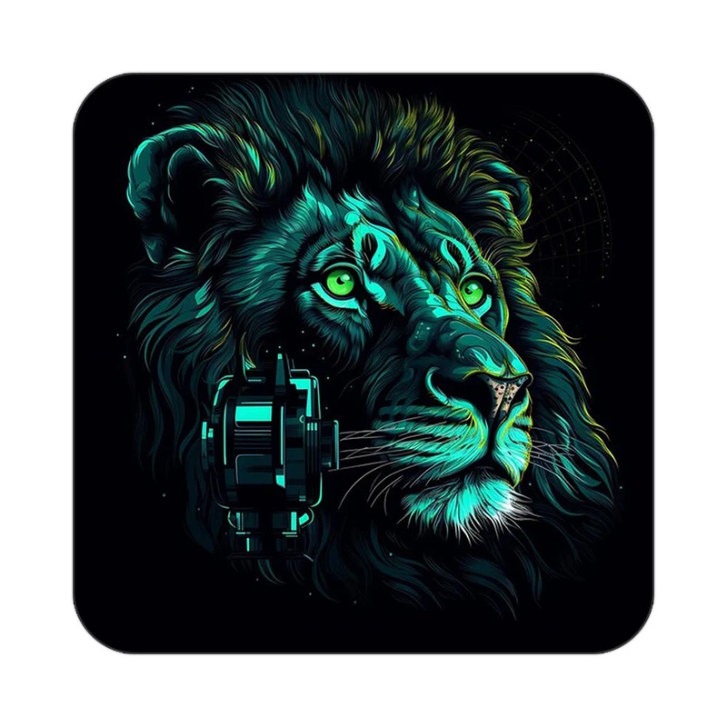 زیر لیوانی کاکتی طرح شیر مدل mp24015