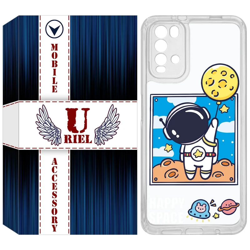 کاور یوریل مدل Clear کد 8 طرح خرگوش فضانورد مناسب برای گوشی موبایل شیائومی Redmi 9T / Poco M3