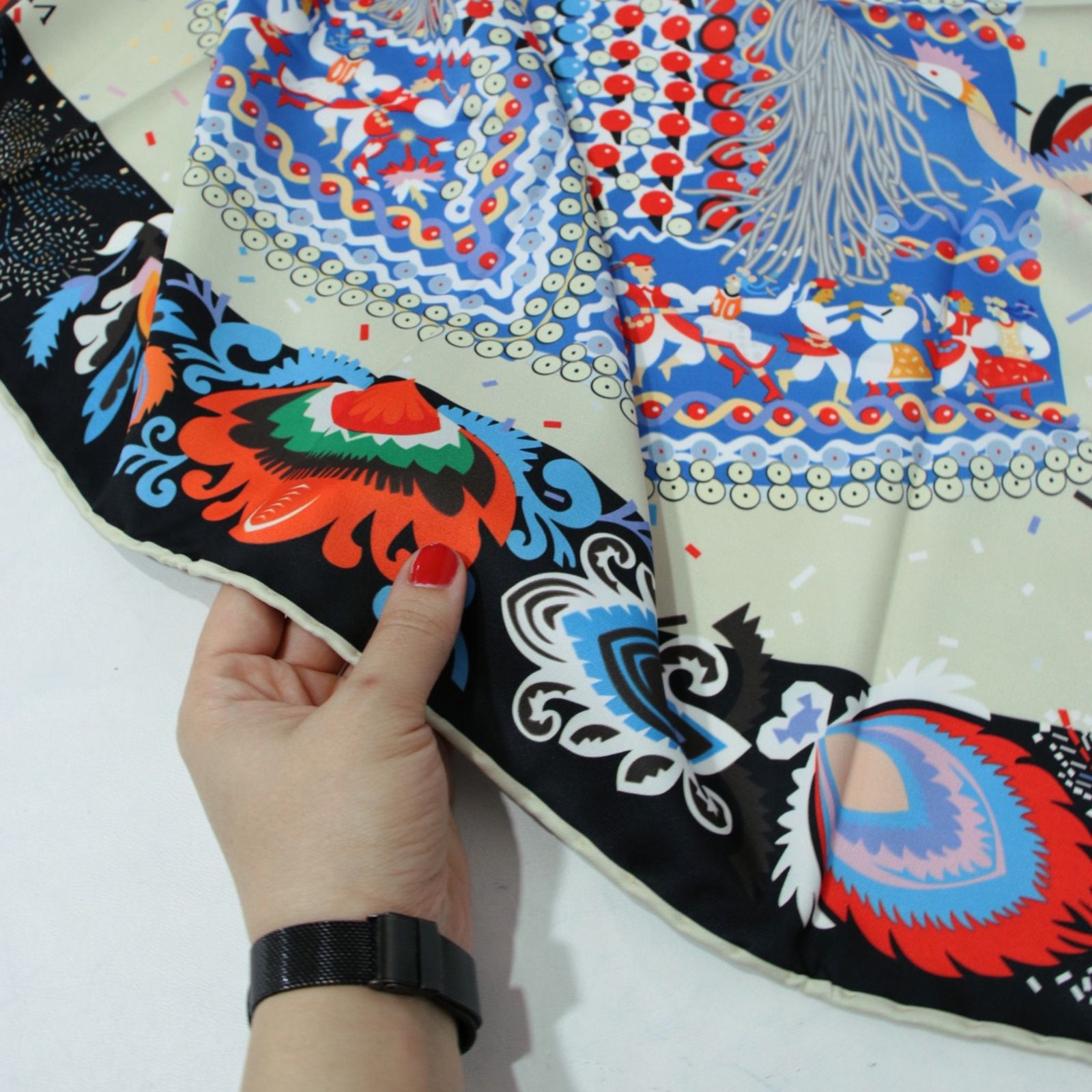روسری زنانه مدل ابریشم جدید فانتزی با طرح شاد کد ana-5086 -  - 35