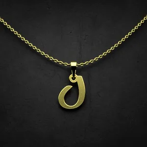 گردنبند طلا 18 عیار زنانه مدوپد مدل حرف ل کد I2-1-1359