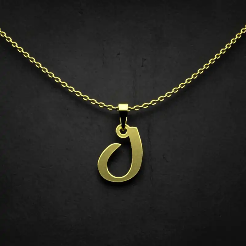 گردنبند طلا 18 عیار زنانه مدوپد مدل حرف ل کد I3-1-1359