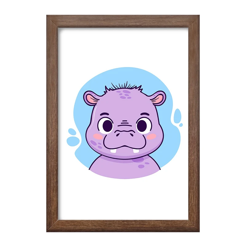 تابلو خندالو طرح اسب آبی حیوانات بامزه کد 37144