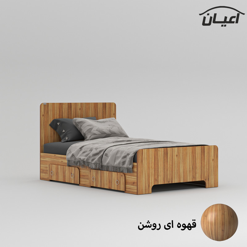 تخت خواب یک نفره اعیان مدل FH793 سایز 120x200 سانتی متر