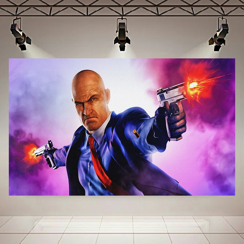 پوستر پارچه ای طرح گیم مدل Hitman کد AR17360