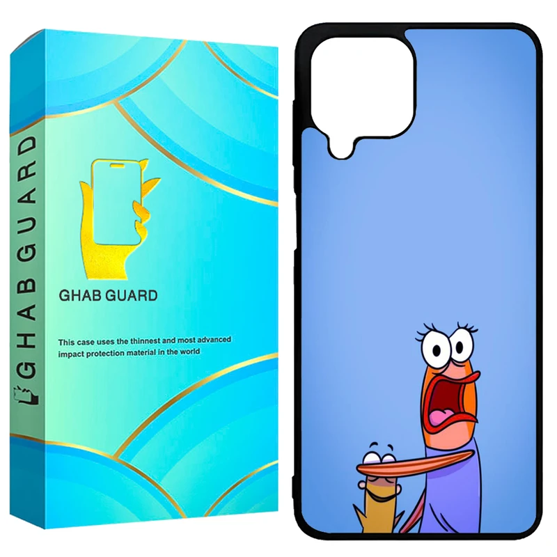 کاور قاب گارد طرح ماهی باب اسفنجی مدل GCHPA224 مناسب برای گوشی موبایل سامسونگ Galaxy A22 4G / M22 4G / M32 4G