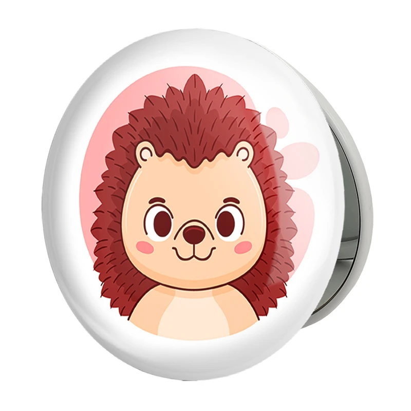 آینه جیبی خندالو طرح جوجه تیغی حیوانات بامزه مدل تاشو کد 37158