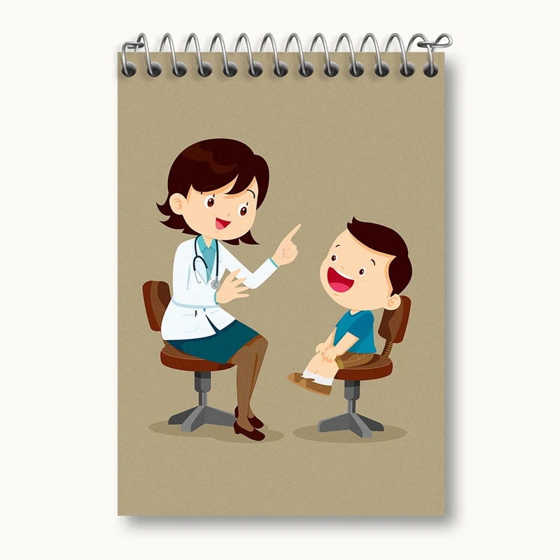 دفتر یادداشت 50 برگ خندالو مدل پزشک و پرستار کودکانه کد 36495