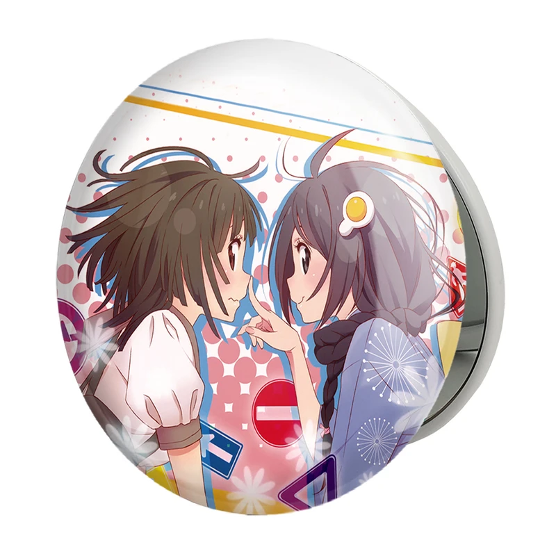 آینه جیبی خندالو طرح ناداکو و سوکیهی انیمه مونوگاتاری مدل تاشو کد 16228 