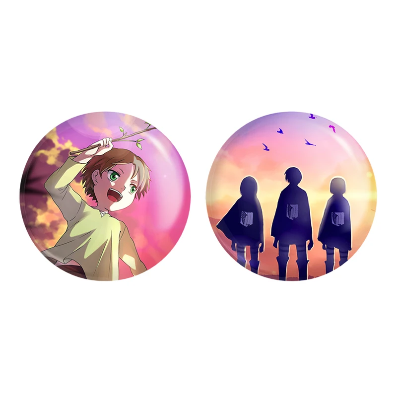 مگنت خندالو طرح آرمین و میکاسا و ارن انیمه اتک آن تایتان کد 1105211053 مجموعه 2 عددی