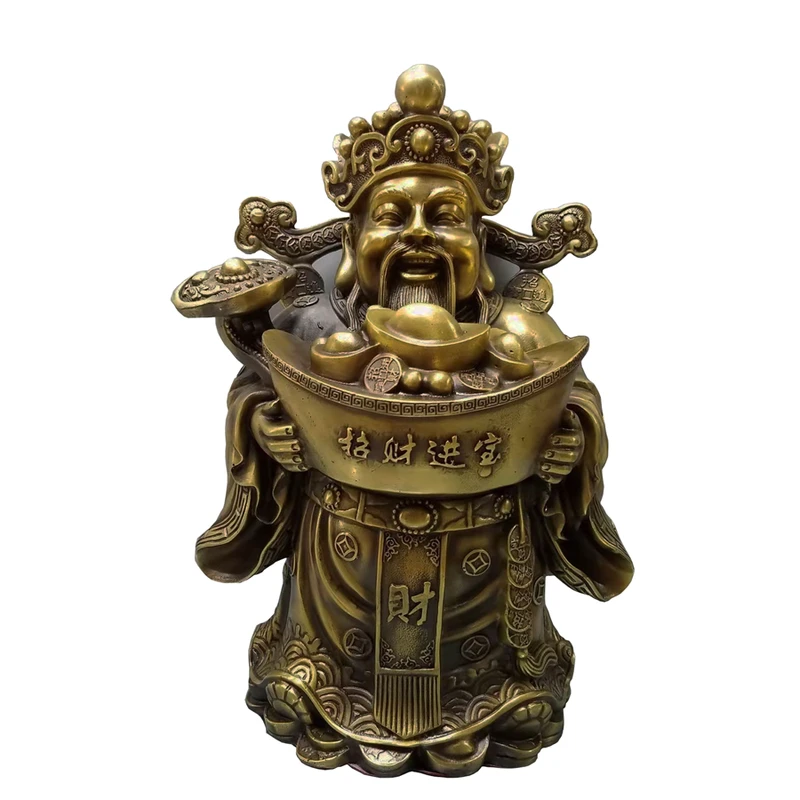 مجسمه برنزی مدل گنگ یو کشکولدار طرح کبود کد china1