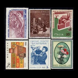 تمبر یادگاری مدل خارجی مجموعه 6 عددی 