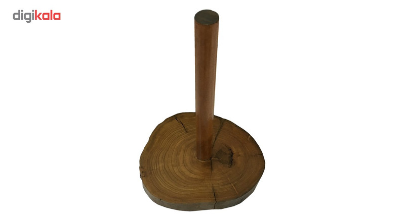 پایه رول دستمال کاغذی آرونی چوب طرح روستیک مدل SHOKA