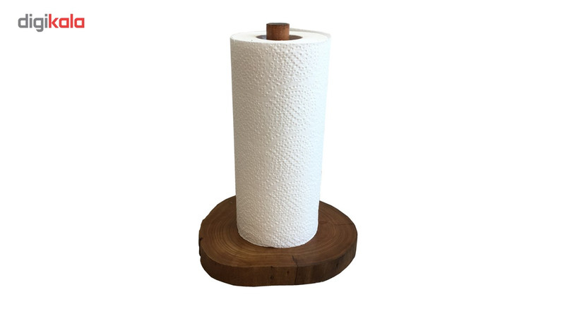 پایه رول دستمال کاغذی آرونی چوب طرح روستیک مدل SHOKA