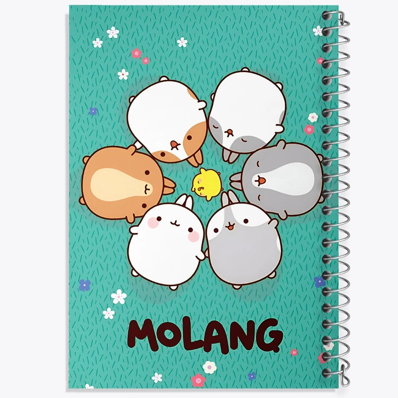 دفتر شطرنجی 50 برگ خندالو طرح مولانگ (Molang) کد N3955