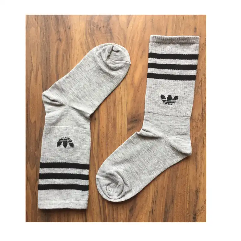 جوراب ورزشی زنانه مدل ساق بلند اسپرت کد A-T رنگ طوسی