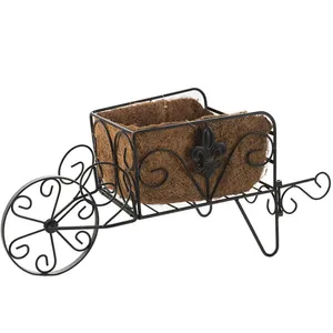 گلدان حصیری طرح گاری مدل DF452