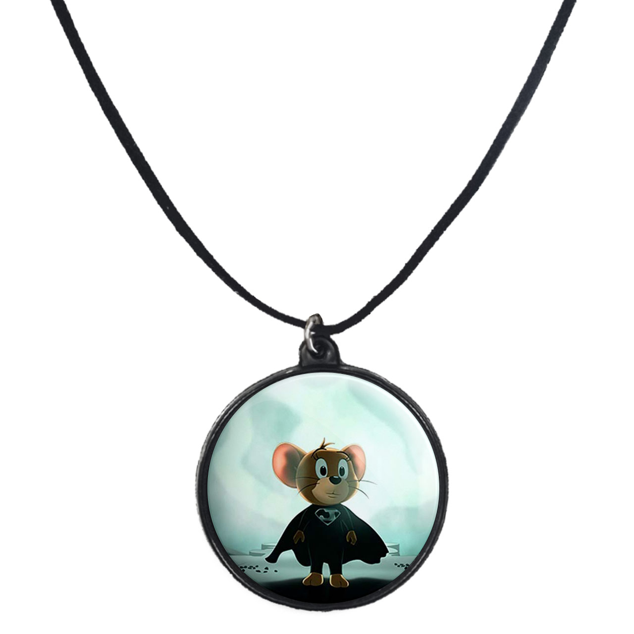 گردنبند پرمانه طرح تام و جری کد pmb.10792 مدل دو طرفه