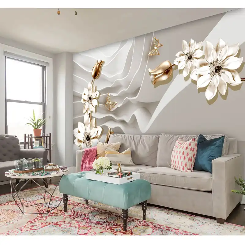 پوستر دیواری طرح شکوفه سفید کد 3325