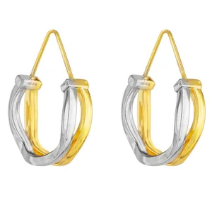 گوشواره طلای 18 عیار سیم و گوهر مدل GLE155