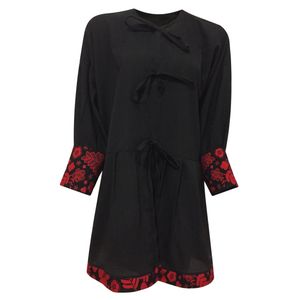 مانتو زنانه مدل عروسکی کیمانو تافته کد tm-2771