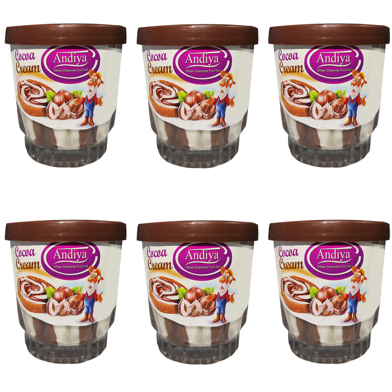 شکلات صبحانه دورنگ آندیا - 150 گرم بسته 6 عددی 