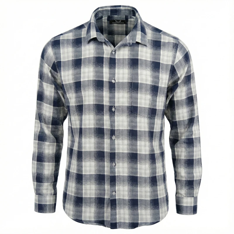 پیراهن آستین بلند یقه دکمه دار مردانه مدل so38