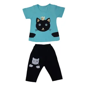 ست تی شرت و شلوارک دخترانه مدل 01 کد Z113