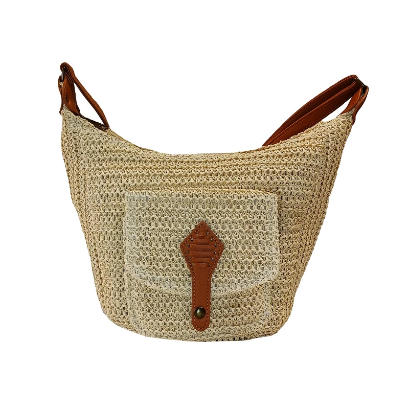 کیف دوشی زنانه مدل حصیری مورگان کد S03