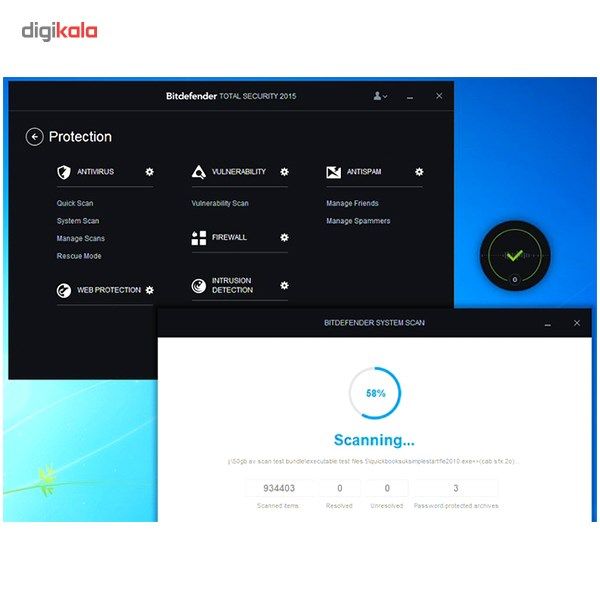 توتال سکیوریتی بیت دیفندر 2015- یک کاربره - یک ساله