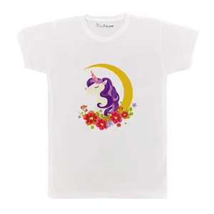 تی شرت بچگانه پرمانه طرح Unicorn کد pmt.3119