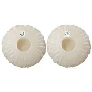 شمعدان سنگ نمک طب سنگ طرح جاشمعی آذرخش کد TC-40132 - بسته دو عددی