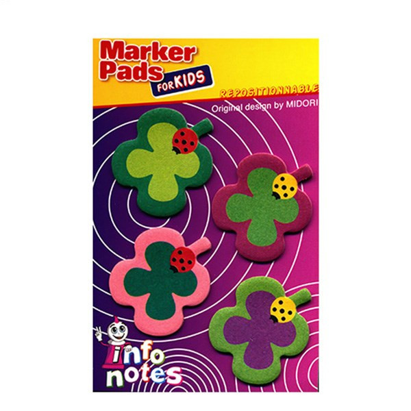 کاغذ یادداشت چسب دار Midori مدل Marker Pads - بسته 10 عددی
