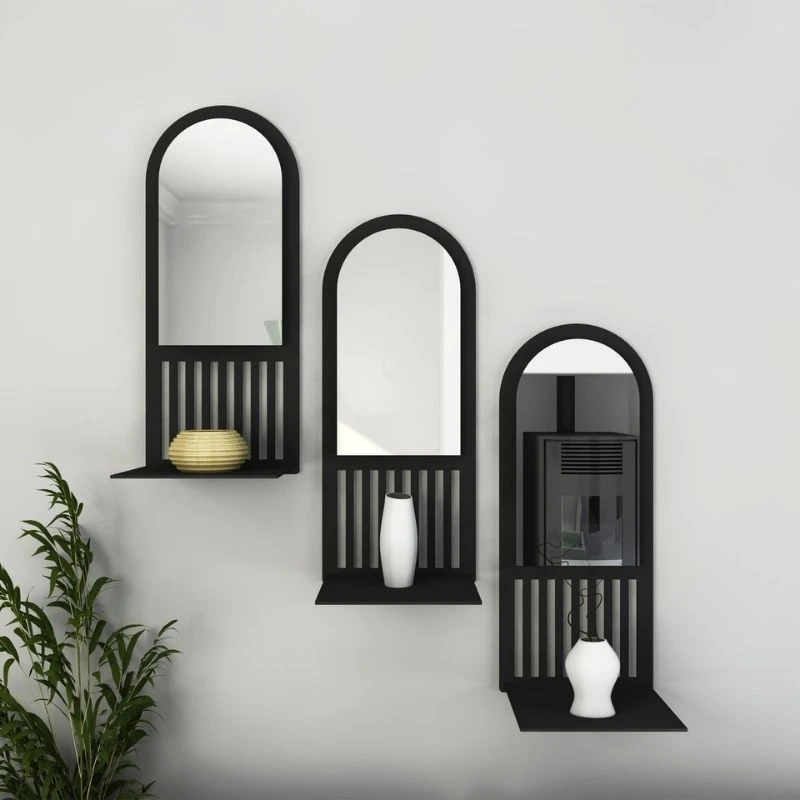 شلف دیواری الیکسار مدل الن کد H101 مجموعه 3 عددی