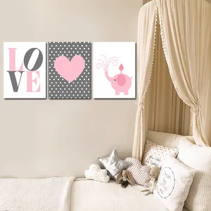 تابلو شاسی کودک مدل لاو و قلب مجموعه 3 عددی