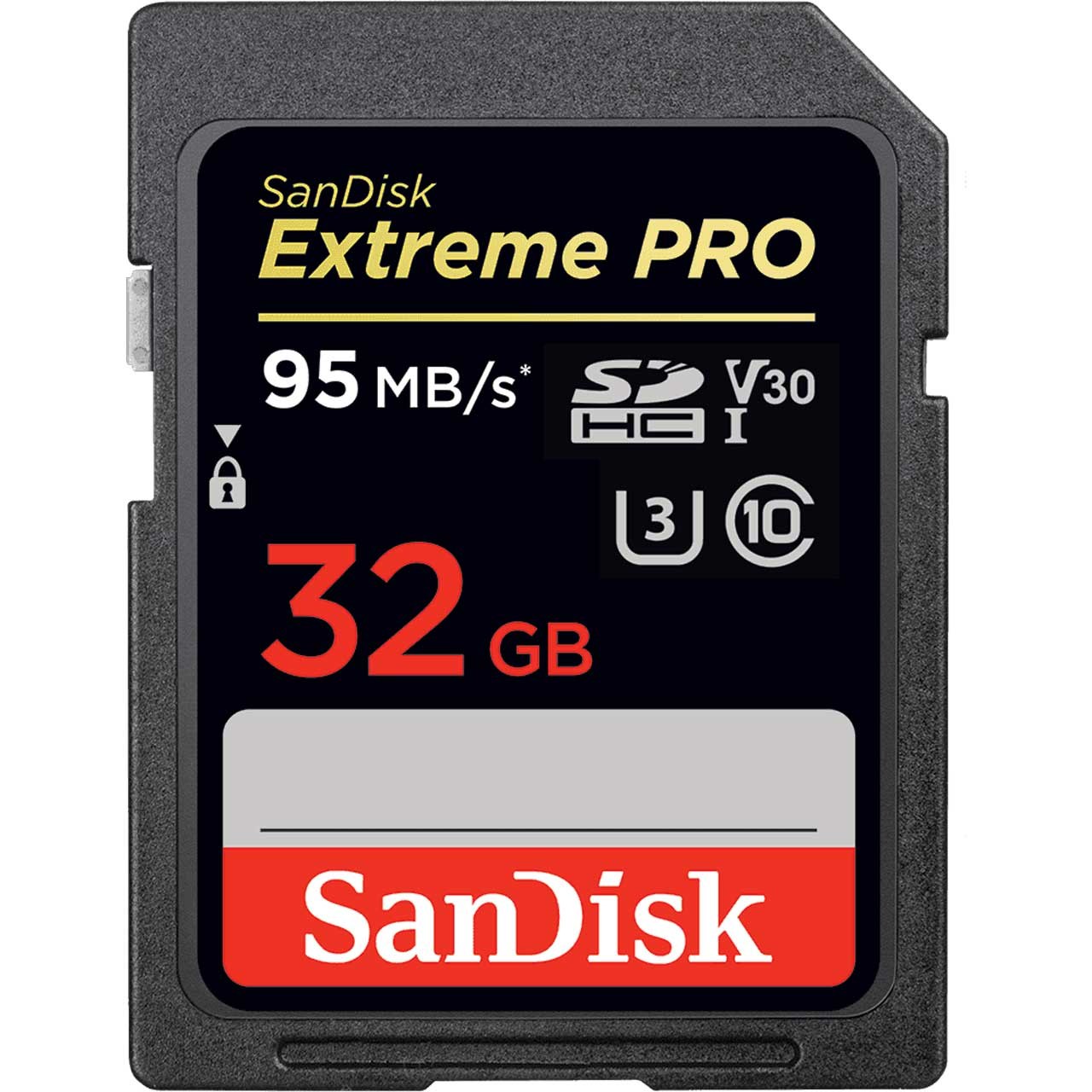 کارت حافظه SDHC سن دیسک مدل Extreme Pro V30 کلاس 10 استاندارد UHS-I U3 سرعت 633X 95MBps ظرفیت 32 گیگابایت