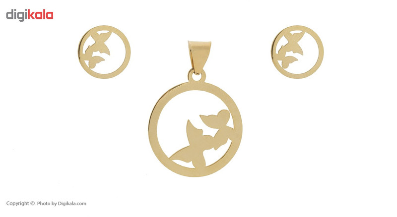 نیم ست طلا 18 عیار زنانه ماهک مدل MS0216