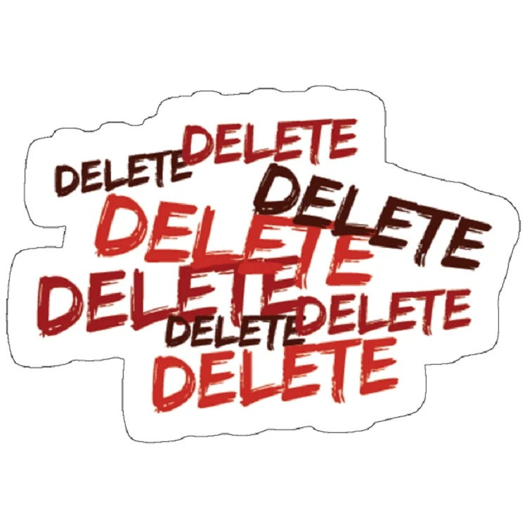 استیکر لپ تاپ مدل DELETE - Mikami