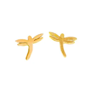 گوشواره طلا 18 عیار زنانه مدل شاپرک میخی 
