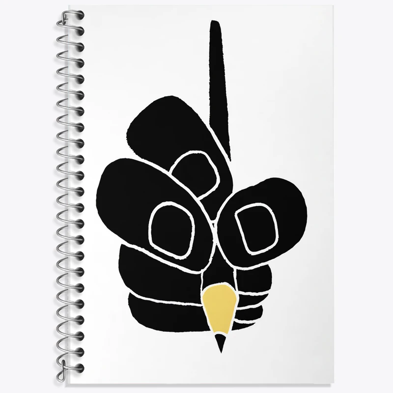 دفتر زبان 50 برگ خندالو مدل سه خط طرح نوشتن کد F6413