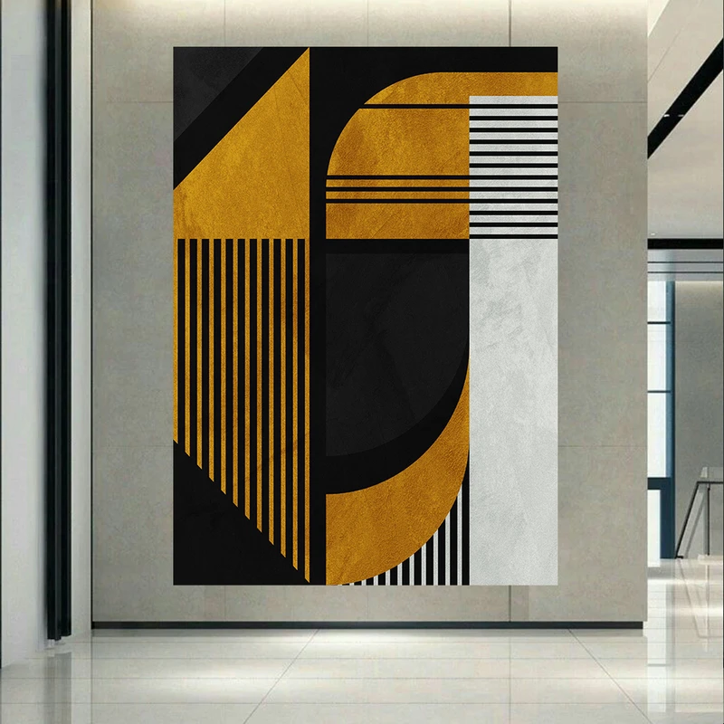 پوستر پارچه ای طرح مدرن هندسی مدل دکوراتیو کد AR31051