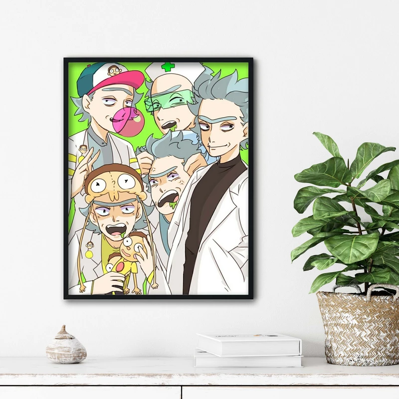 تابلو آتریسا طرح ریک اند مورتی مدل ATr0161