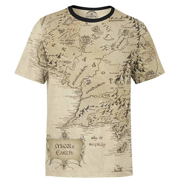 تی شرت آستین کوتاه مردانه فانتازیو مدل 441 طرح سرزمین میانه