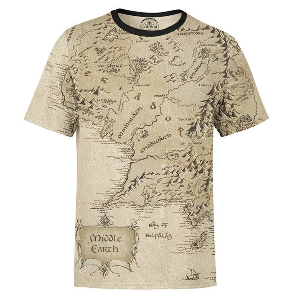 تی شرت آستین کوتاه مردانه فانتازیو مدل 441 طرح سرزمین میانه -  - 1