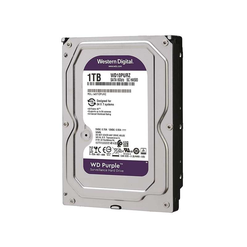 هارد دیسک اینترنال وسترن دیجیتال مدل Purple WD11PURZ ظرفیت 1 ترابایت هارد دیسک اینترنال وسترن دیجیتال مدل Purple WD11PURZ ظرفیت 1 ترابایت