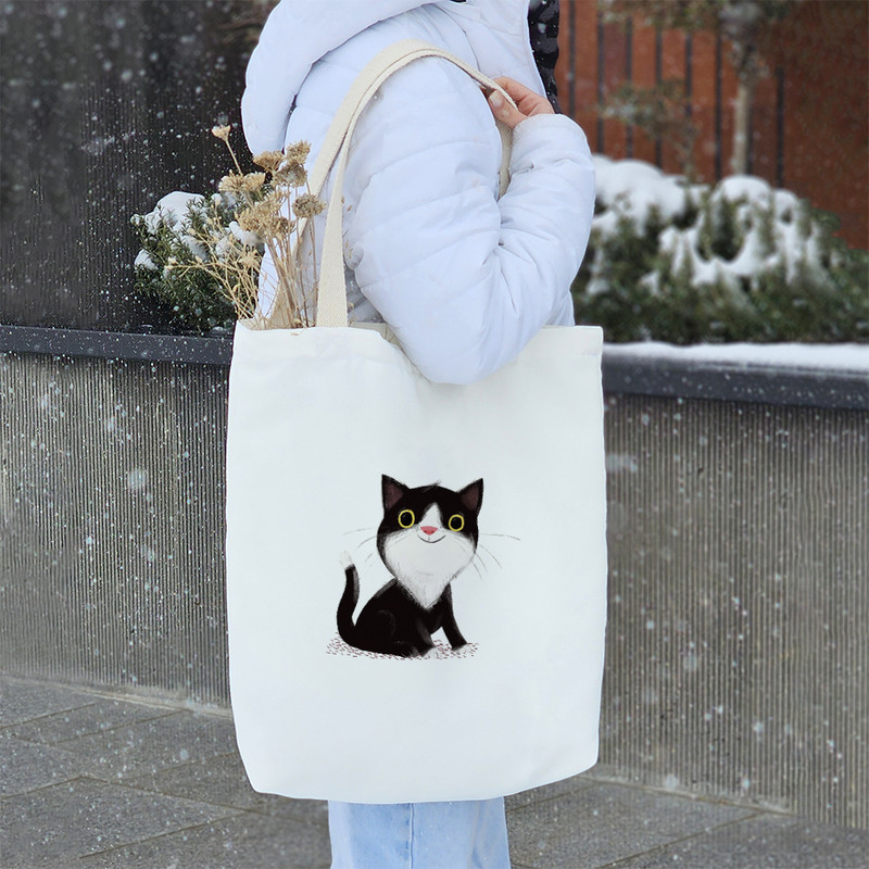 ساک خرید خندالو مدل گربه (Cat) کد H1694