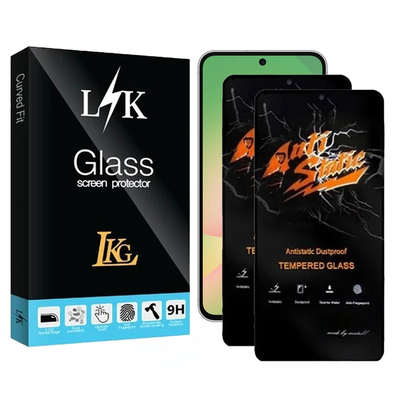 محافظ صفحه نمایش ال کا جی مدل انتی استاتیک مناسب برای گوشی موبایل سامسونگ Galaxy A56 5G بسته 2 عددی